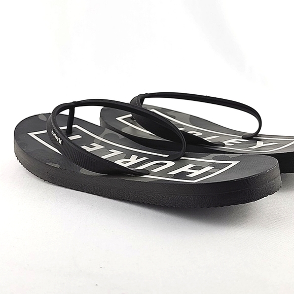 Hurley Men's Camo Black Grey  Flip Flops Thongs Size 7 - Picture 4 of 10